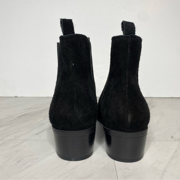 Marc Fisher Yikalo Black Suede Pointy Toe Chelsea Bootie 7M - Picture 3 of 14